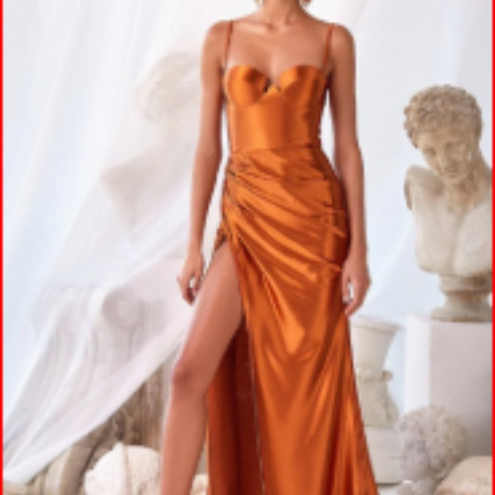 Stunning Burnt Orange/Rust Alamour Nevali TWIN Small - Picture 3 of 9
